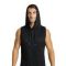 Camiseta masculina sem mangas com capuz